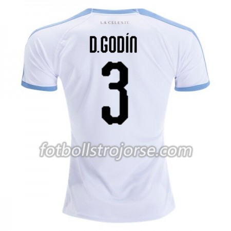 Uruguay Matchtröjor Diego Godin 3 Borta Fotbollströja 2019 Copa América